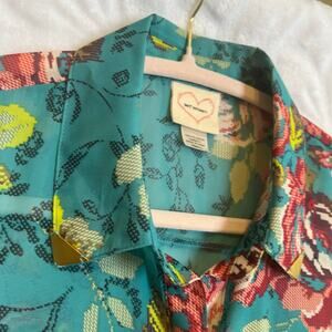 Sheer sleeveless shirt SELF ESTEEM brand name with unique embellishments